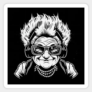 Punk Rock Granny Magnet